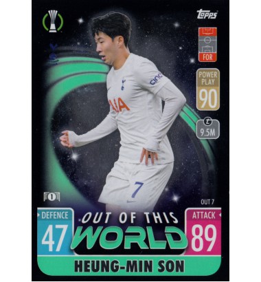 TOPPS MATCH ATTAX EXTRA UEFA CHAMPIONS LEAGUE 2021-2022 Out of this World Heung-Min Son (Tottenham Hotspur)